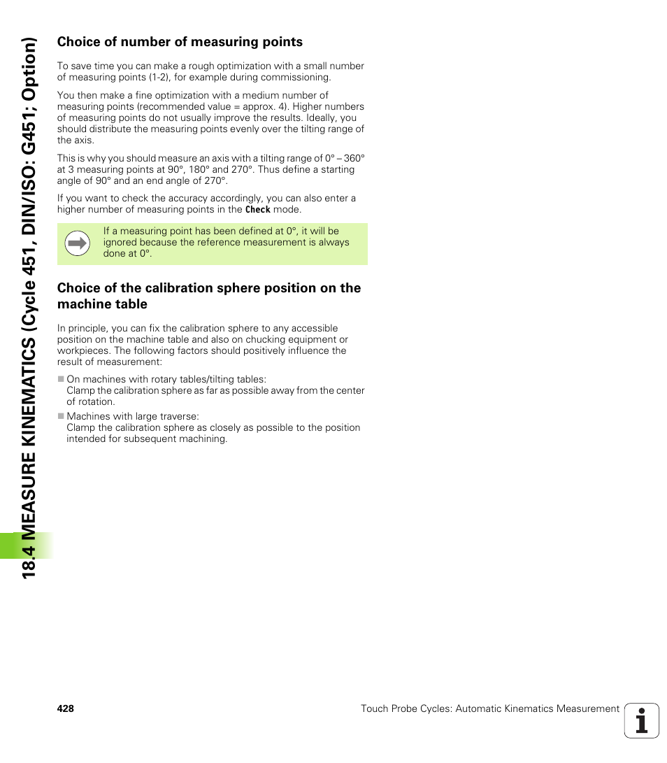 Choice of number of measuring points | HEIDENHAIN TNC 620 (340 56x-03) Cycle programming User Manual | Page 428 / 459