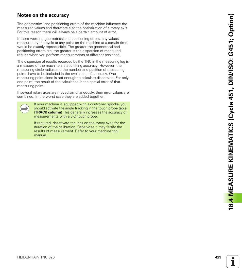 Notes on the accuracy | HEIDENHAIN TNC 620 (340 56x-03) Cycle programming User Manual | Page 429 / 459
