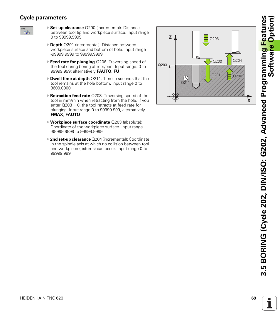 Cycle parameters | HEIDENHAIN TNC 620 (340 56x-03) Cycle programming User Manual | Page 69 / 459