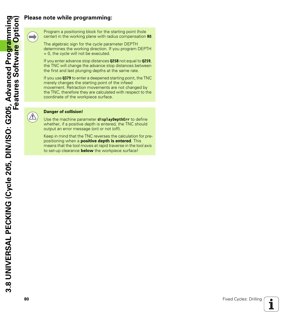 Please note while programming | HEIDENHAIN TNC 620 (340 56x-03) Cycle programming User Manual | Page 80 / 459