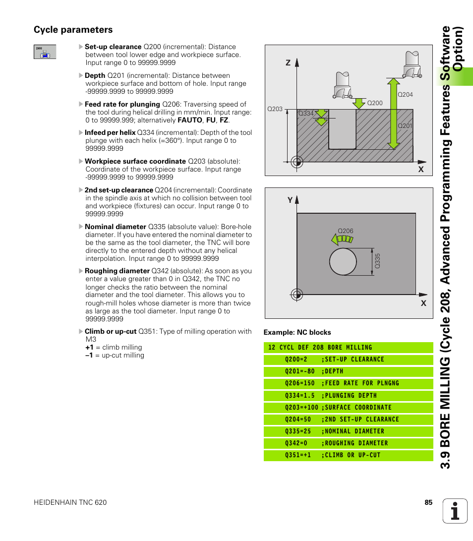 Cycle parameters | HEIDENHAIN TNC 620 (340 56x-03) Cycle programming User Manual | Page 85 / 459