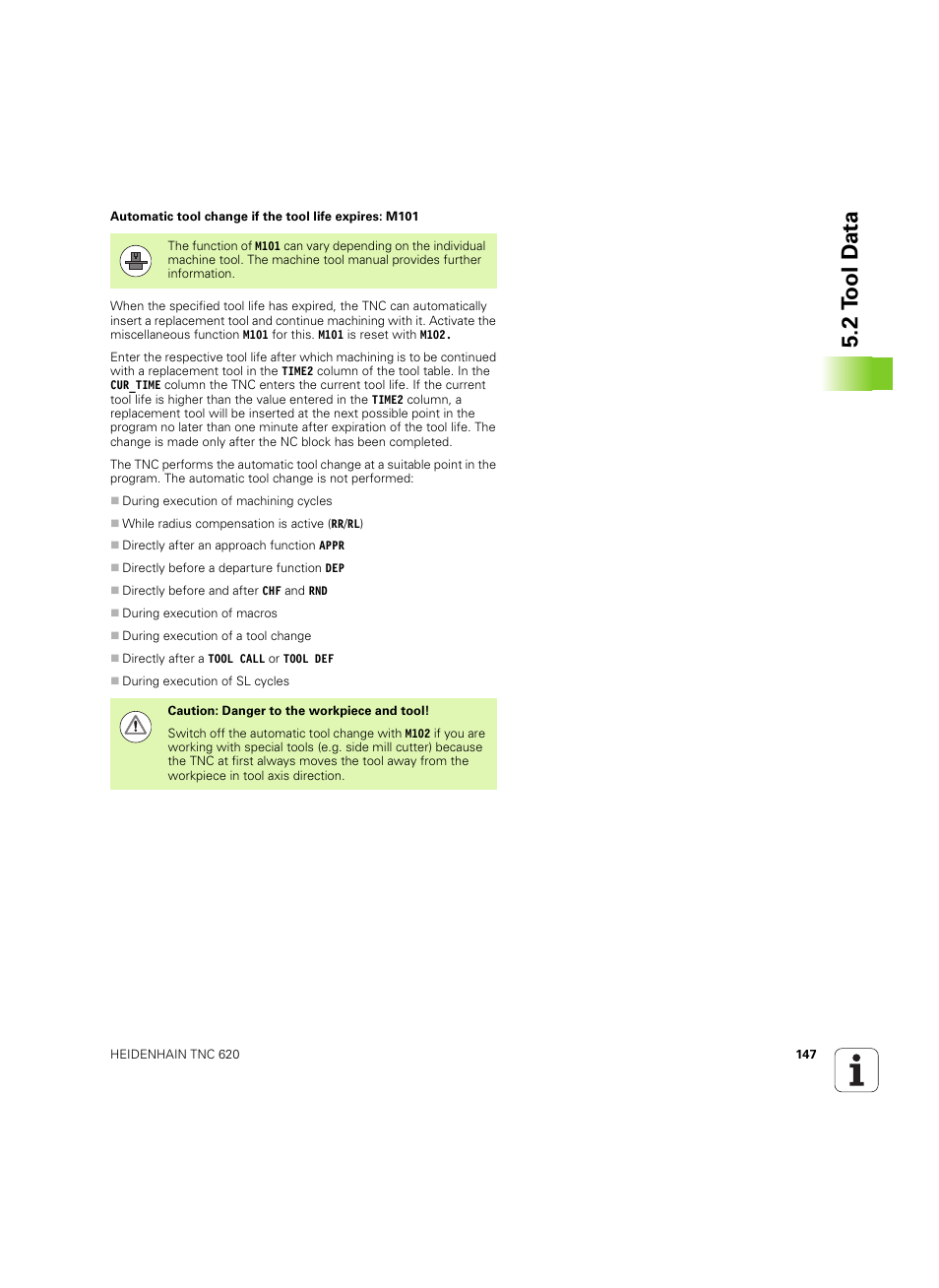 2 t ool d a ta | HEIDENHAIN TNC 620 (340 56x-03) ISO programming User Manual | Page 147 / 491