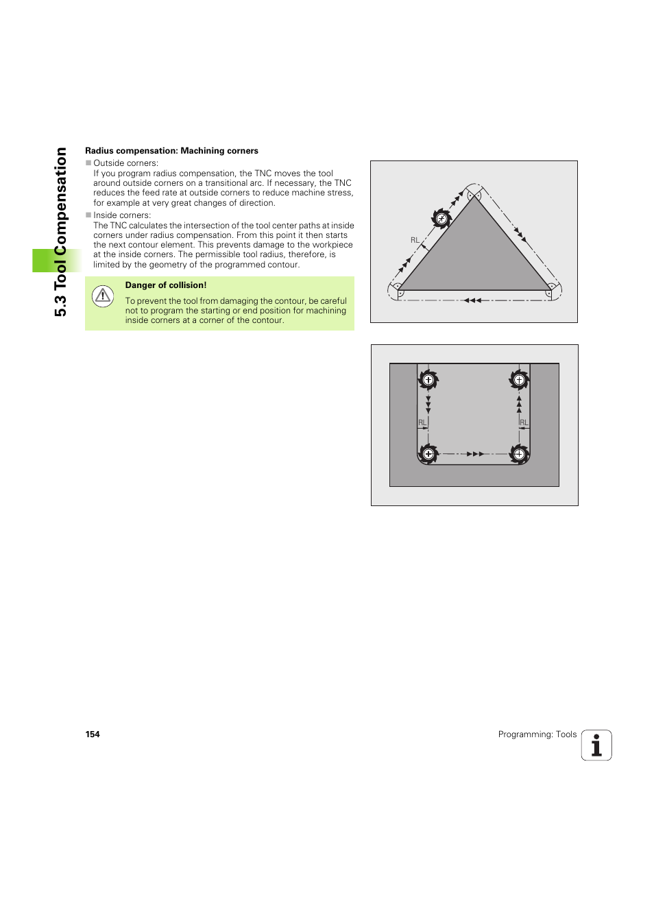 3 t ool compensation | HEIDENHAIN TNC 620 (340 56x-03) ISO programming User Manual | Page 154 / 491