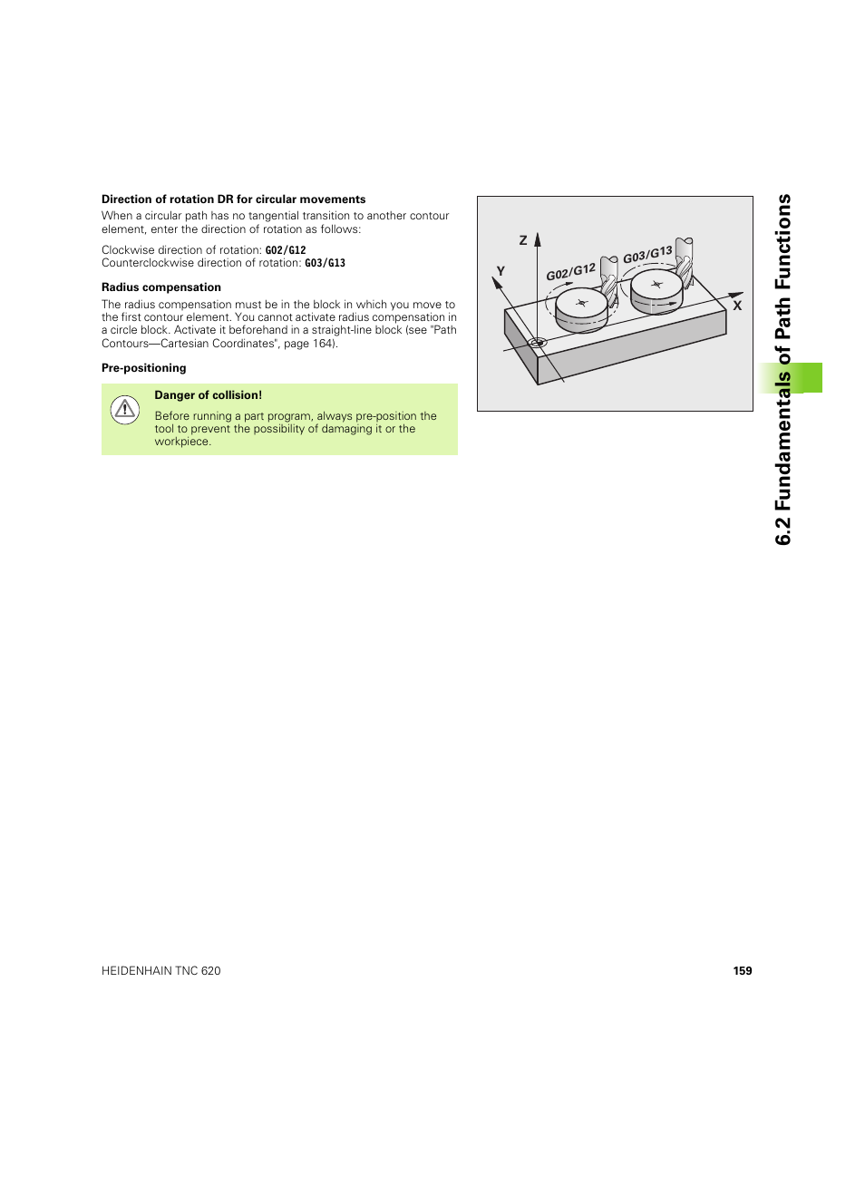 2 f undamentals of p a th f unctions | HEIDENHAIN TNC 620 (340 56x-03) ISO programming User Manual | Page 159 / 491