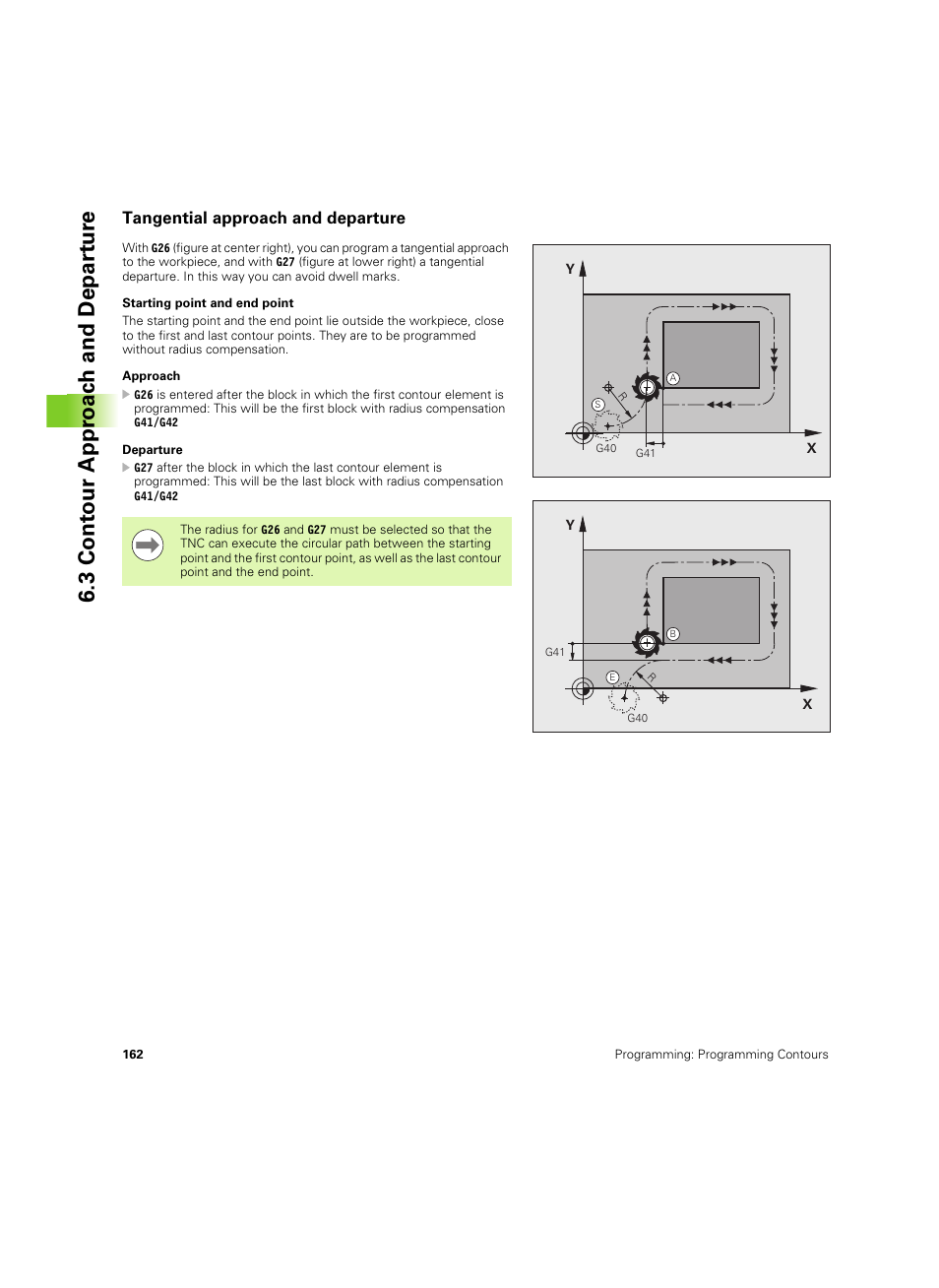 Tangential approach and departure, 3 cont our appr oac h and depar tur e | HEIDENHAIN TNC 620 (340 56x-03) ISO programming User Manual | Page 162 / 491