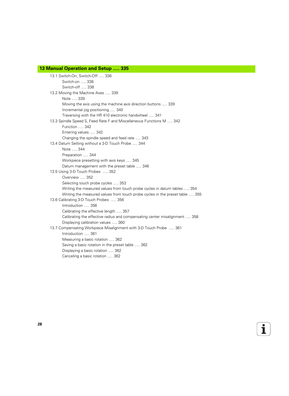 Manual operation and setup | HEIDENHAIN TNC 620 (340 56x-03) ISO programming User Manual | Page 28 / 491