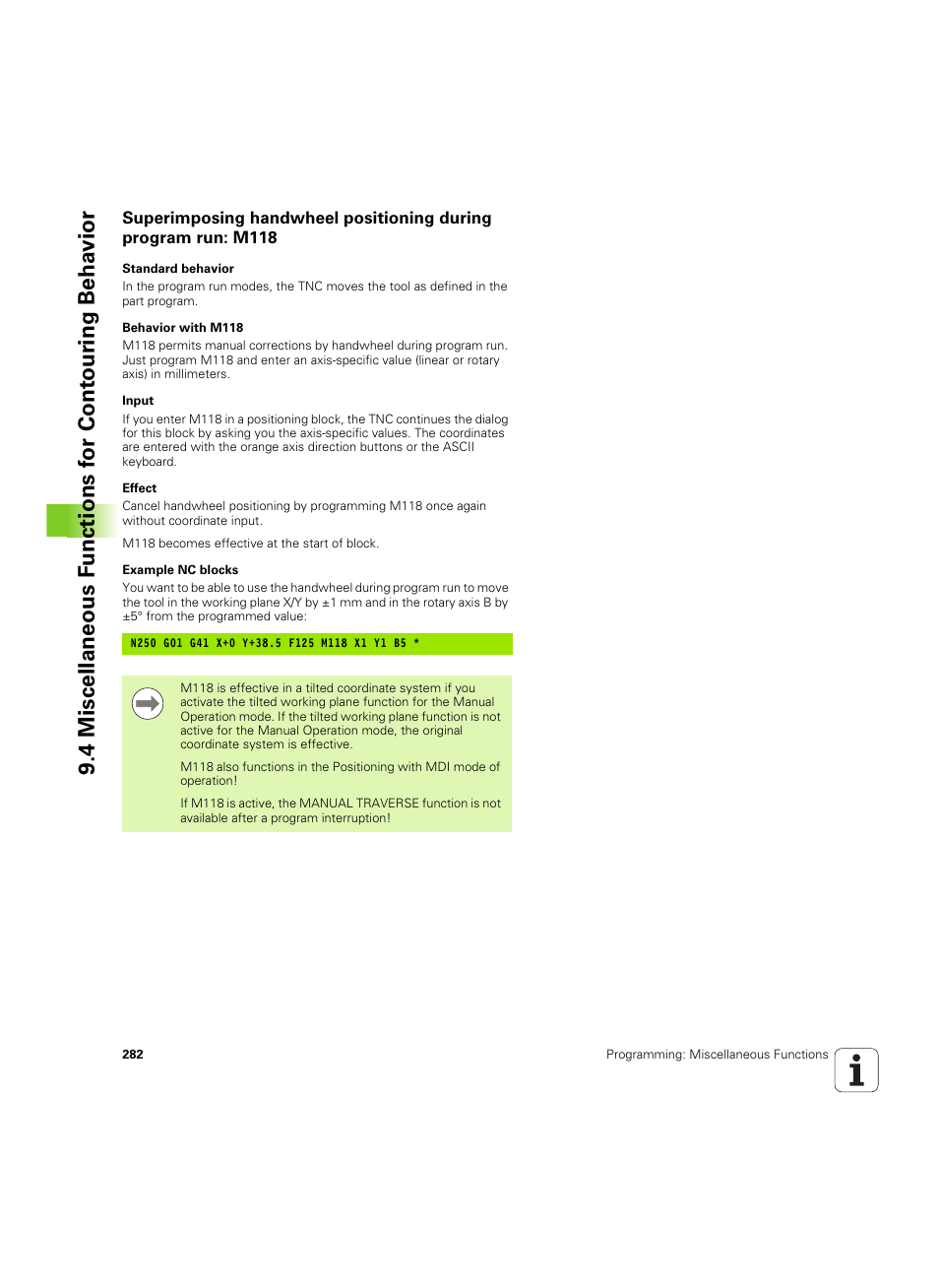 HEIDENHAIN TNC 620 (340 56x-03) ISO programming User Manual | Page 282 / 491