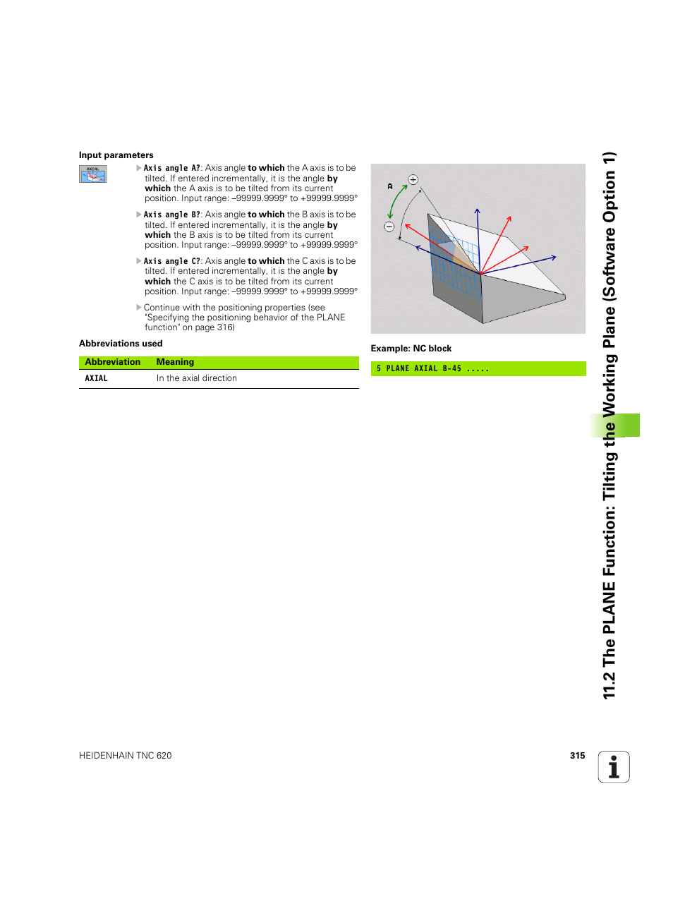 HEIDENHAIN TNC 620 (340 56x-03) ISO programming User Manual | Page 315 / 491