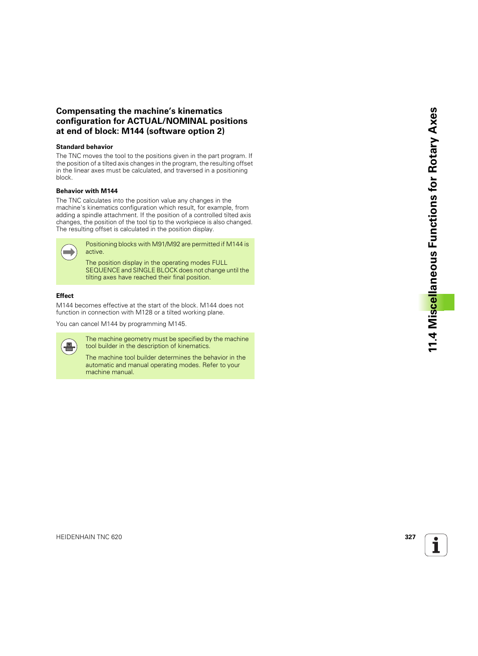 4 miscellaneous f unctions f or rotary ax es | HEIDENHAIN TNC 620 (340 56x-03) ISO programming User Manual | Page 327 / 491