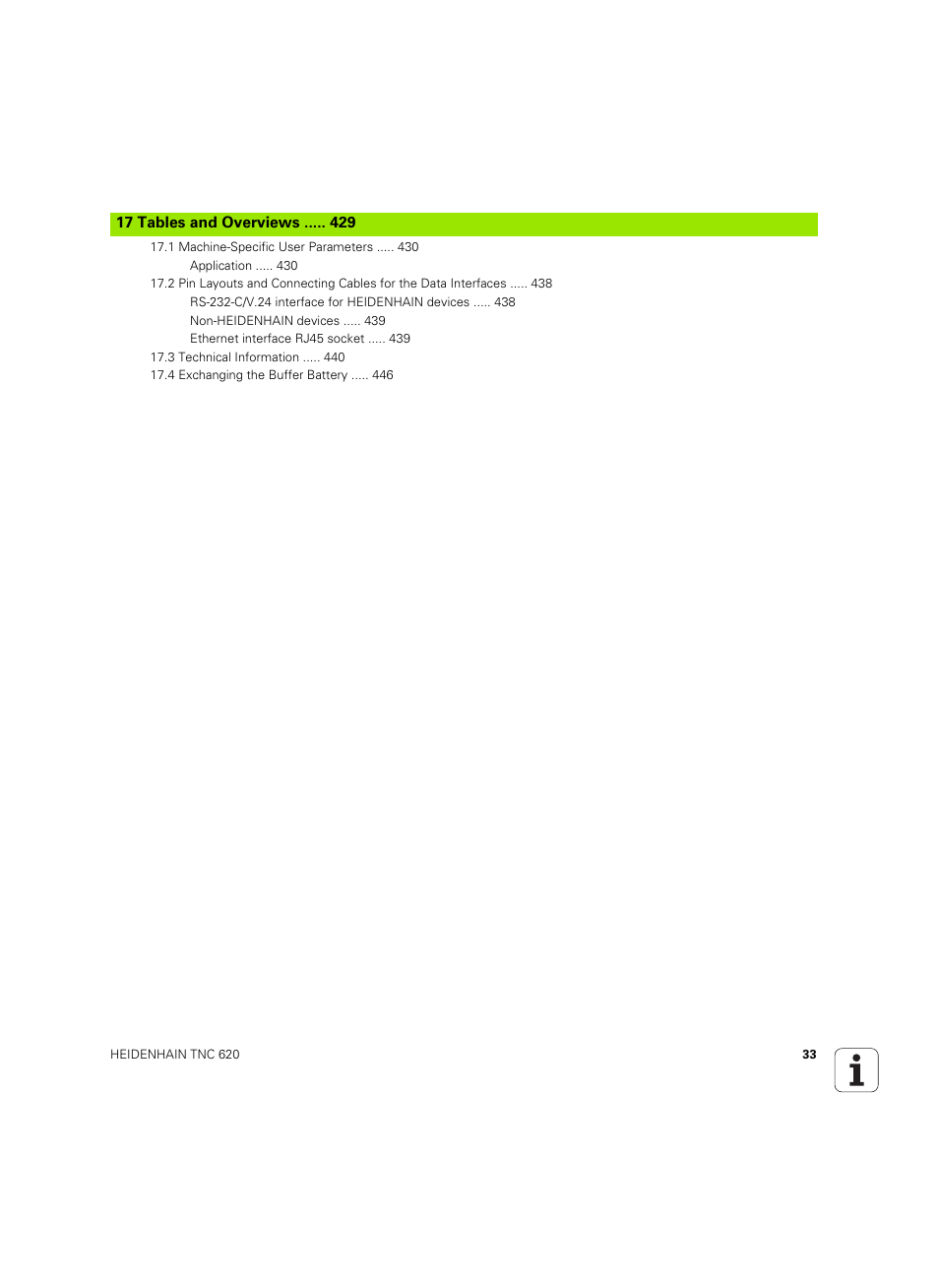 Tables and overviews | HEIDENHAIN TNC 620 (340 56x-03) ISO programming User Manual | Page 33 / 491