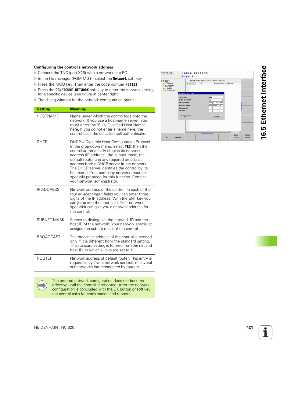 5 ether n et int e rf ace | HEIDENHAIN TNC 620 (340 56x-03) ISO programming User Manual | Page 421 / 491