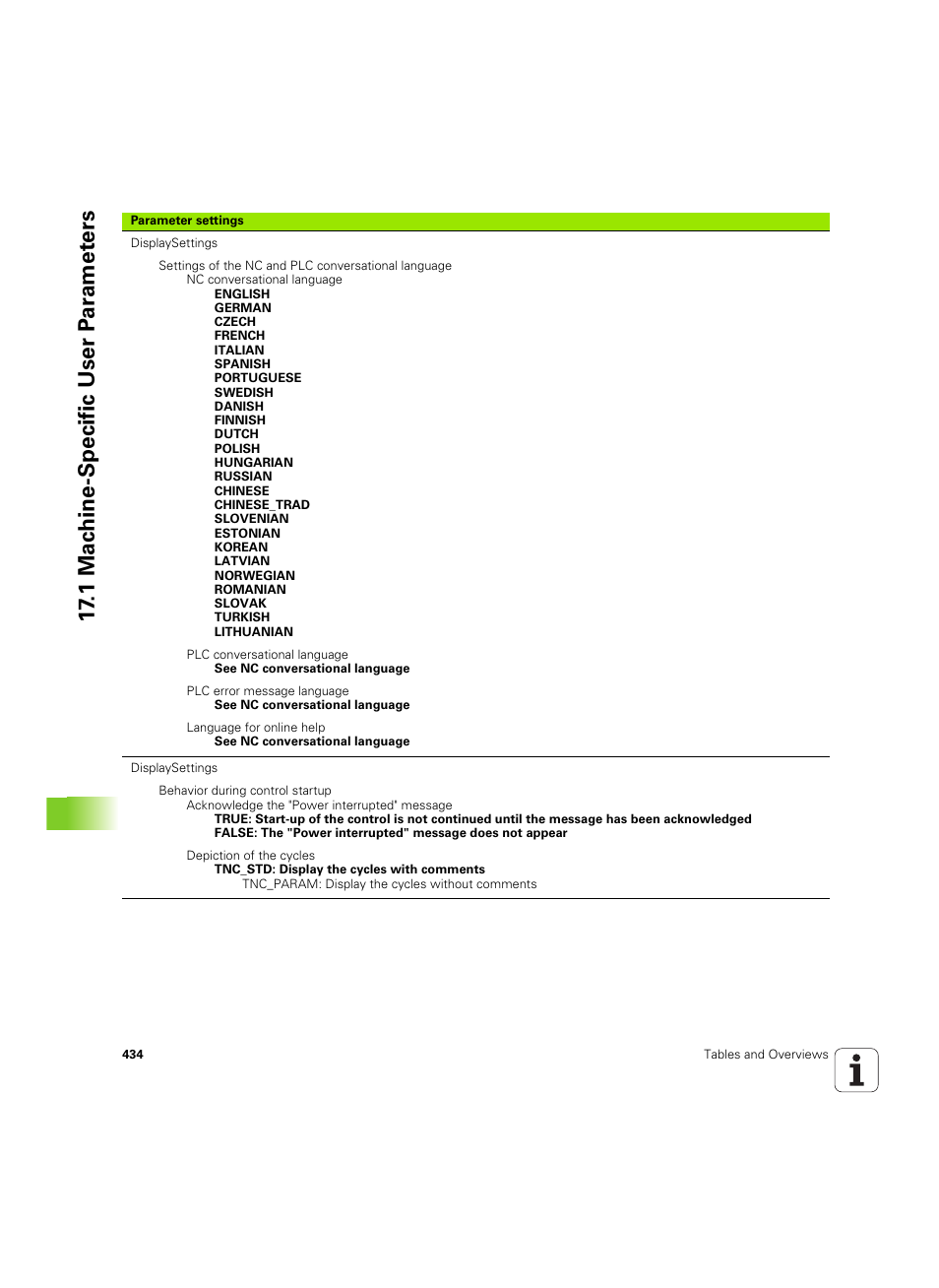 1 mac h ine-specific user p a ra met e rs | HEIDENHAIN TNC 620 (340 56x-03) ISO programming User Manual | Page 434 / 491