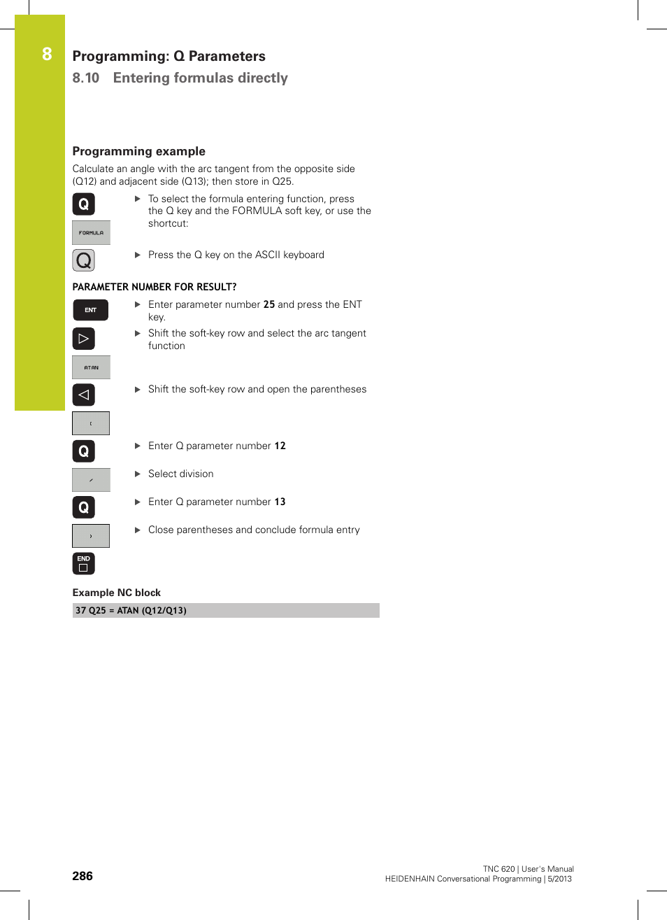 Programming example | HEIDENHAIN TNC 620 (34056x-04) User Manual | Page 286 / 570