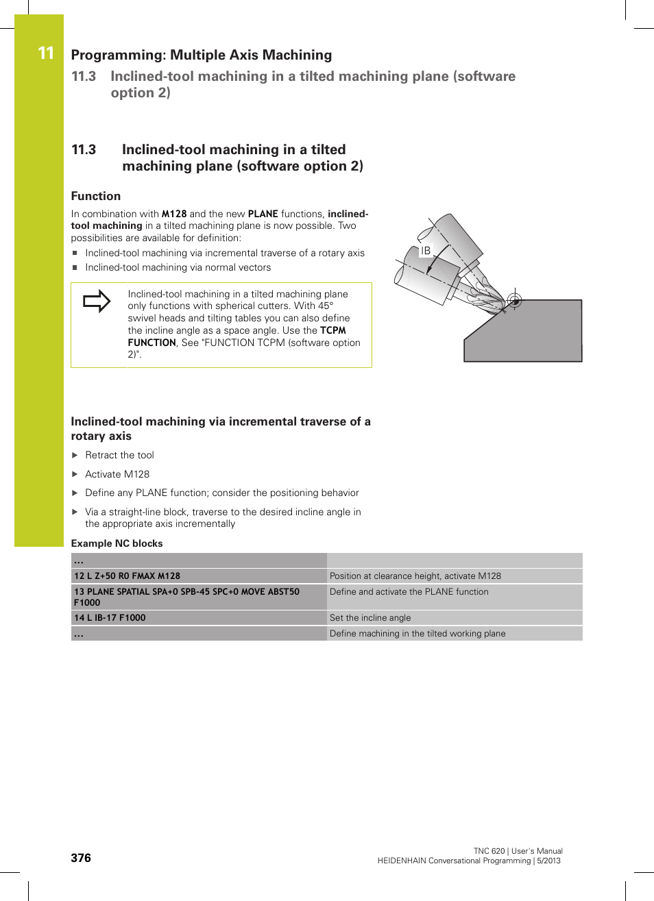 Function | HEIDENHAIN TNC 620 (34056x-04) User Manual | Page 376 / 570