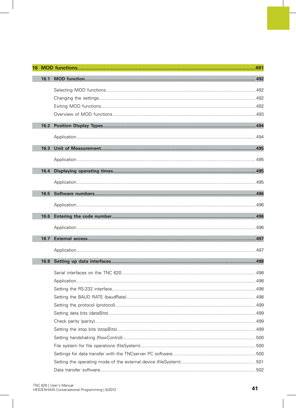 HEIDENHAIN TNC 620 (34056x-04) User Manual | Page 41 / 570