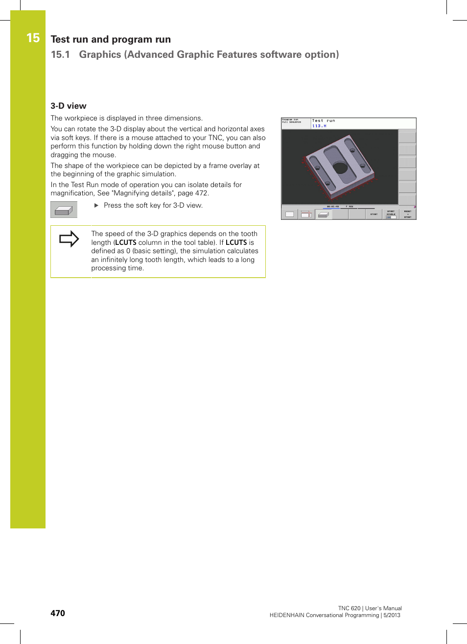 D view | HEIDENHAIN TNC 620 (34056x-04) User Manual | Page 470 / 570