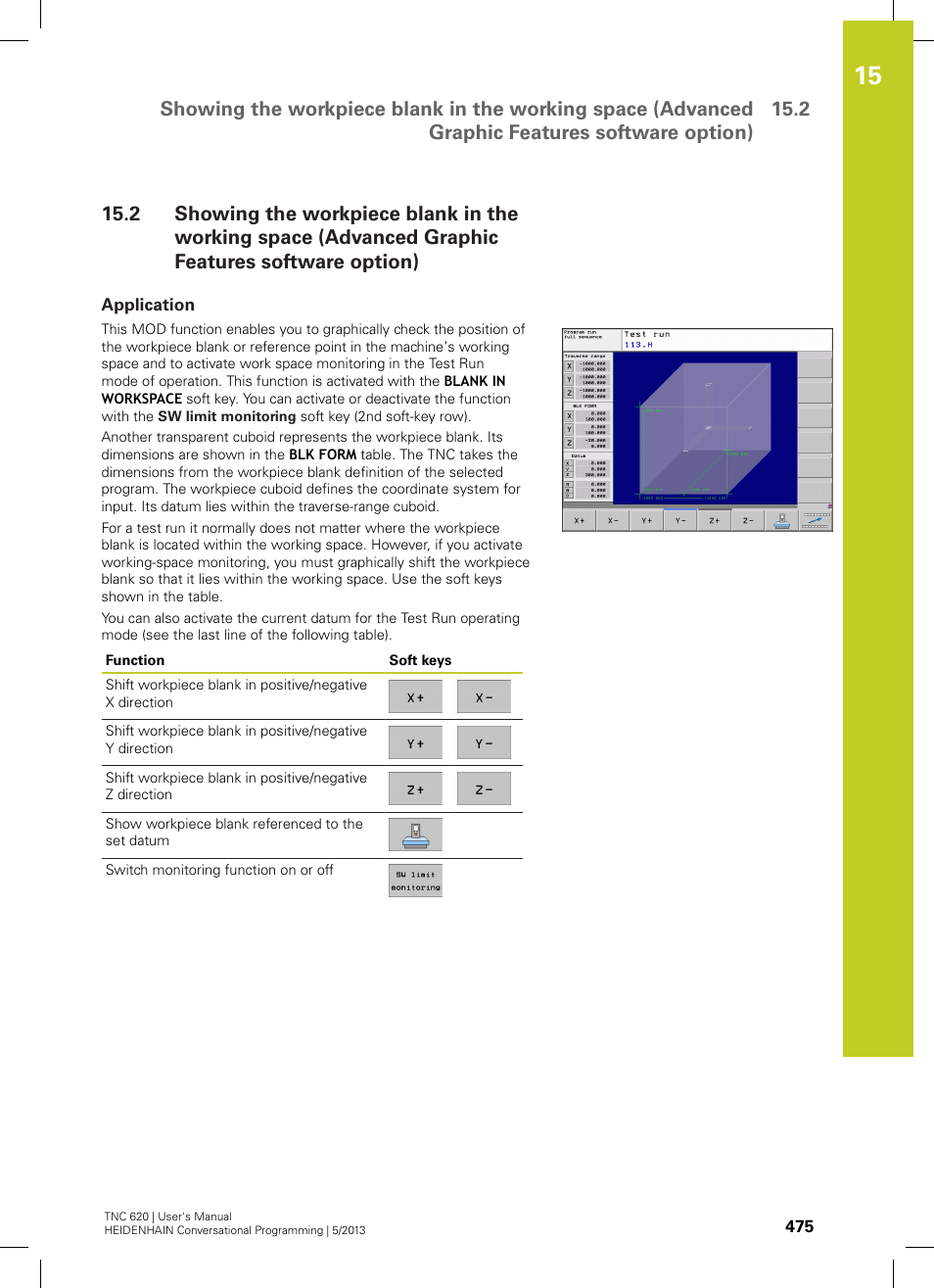 Application, Option) | HEIDENHAIN TNC 620 (34056x-04) User Manual | Page 475 / 570