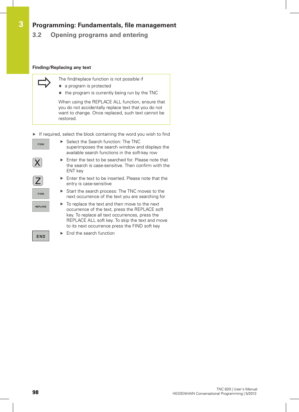 HEIDENHAIN TNC 620 (34056x-04) User Manual | Page 98 / 570