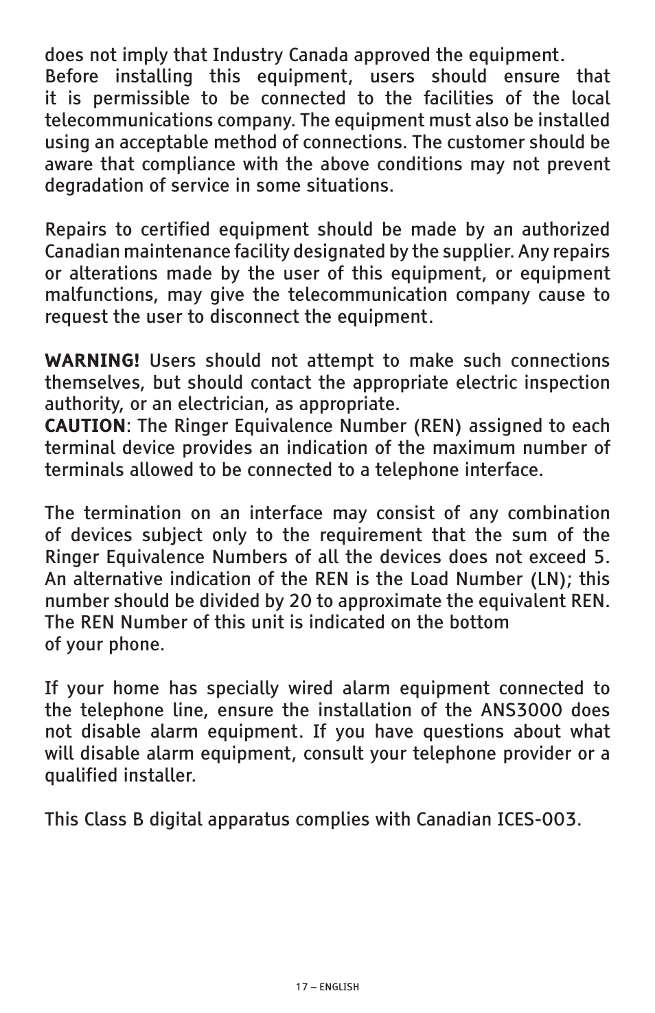 ClearSounds ANS3000 User Manual | Page 17 / 57