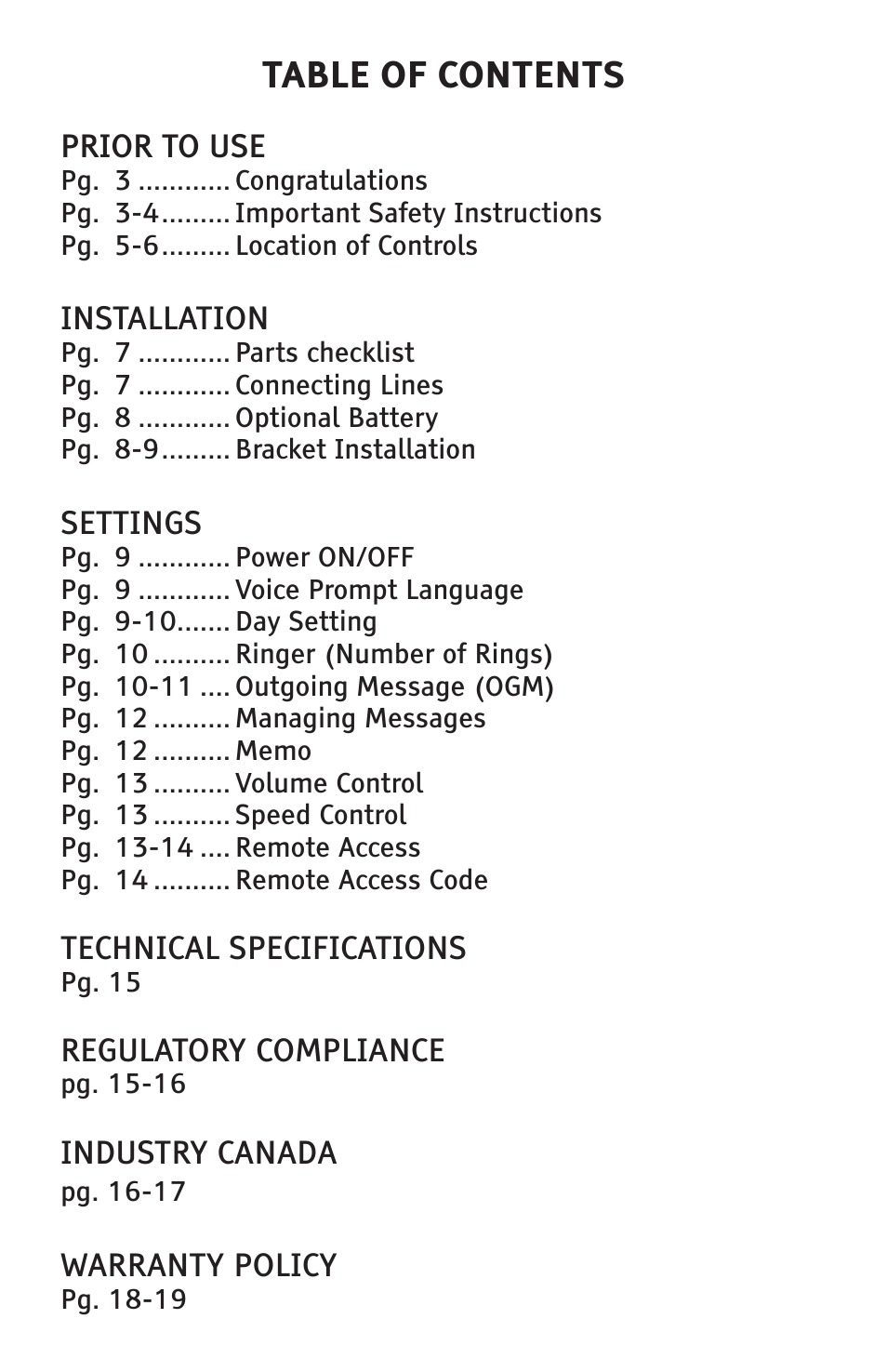 ClearSounds ANS3000 User Manual | Page 2 / 57