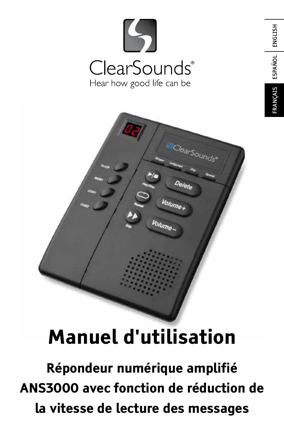 Manuel d'utilisation | ClearSounds ANS3000 User Manual | Page 39 / 57