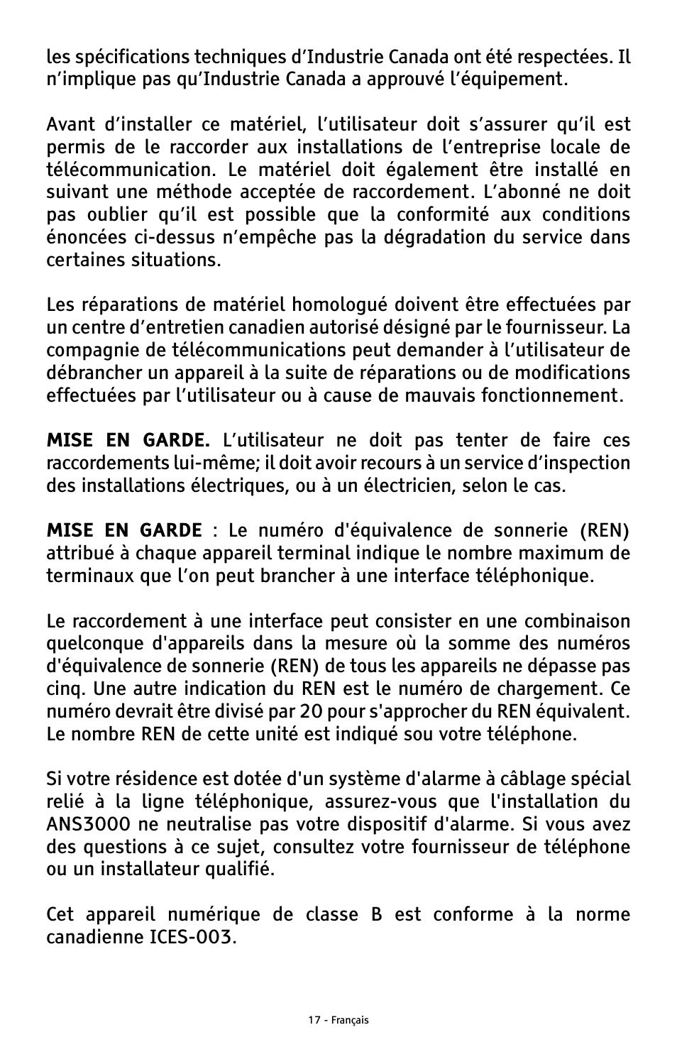 ClearSounds ANS3000 User Manual | Page 55 / 57