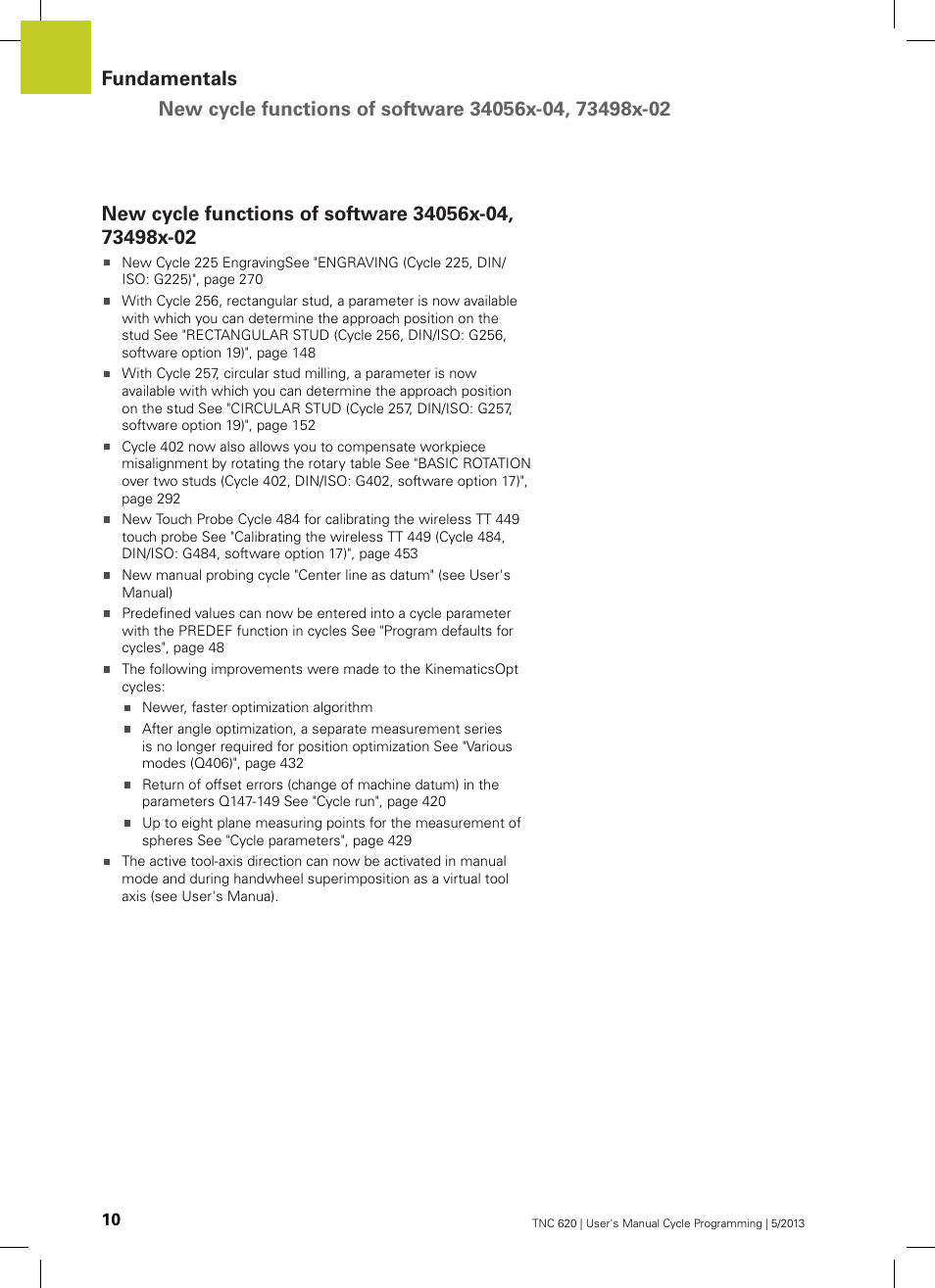 HEIDENHAIN TNC 620 (34056x-04) Cycle programming User Manual | Page 10 / 468