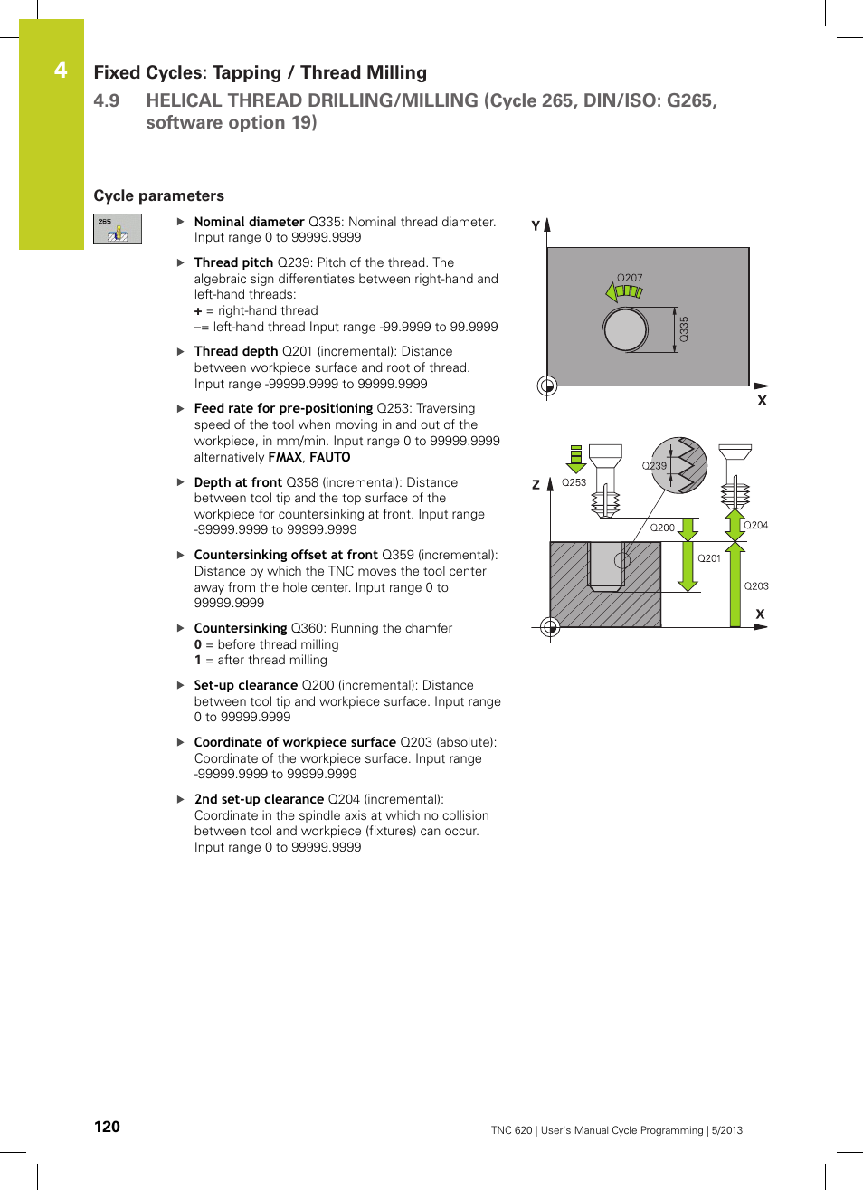 Cycle parameters | HEIDENHAIN TNC 620 (34056x-04) Cycle programming User Manual | Page 120 / 468