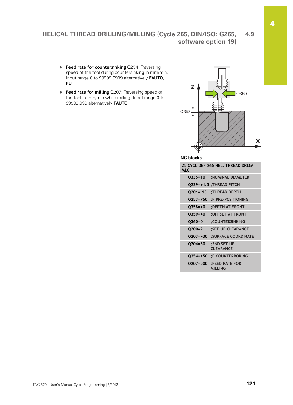 HEIDENHAIN TNC 620 (34056x-04) Cycle programming User Manual | Page 121 / 468