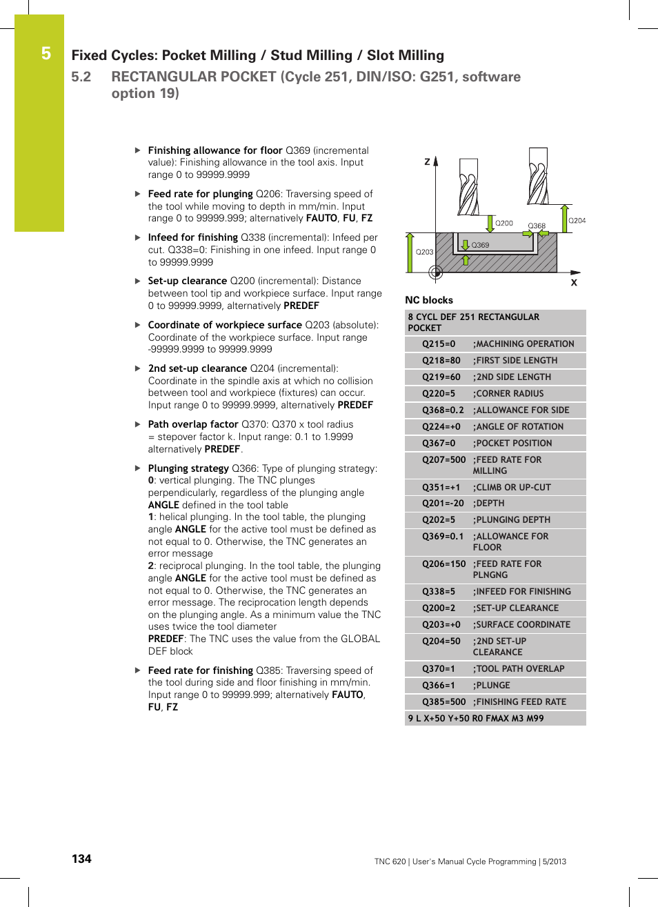 HEIDENHAIN TNC 620 (34056x-04) Cycle programming User Manual | Page 134 / 468