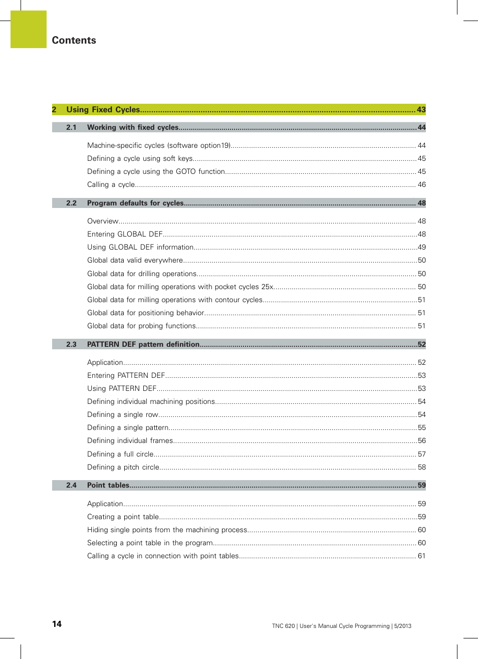HEIDENHAIN TNC 620 (34056x-04) Cycle programming User Manual | Page 14 / 468