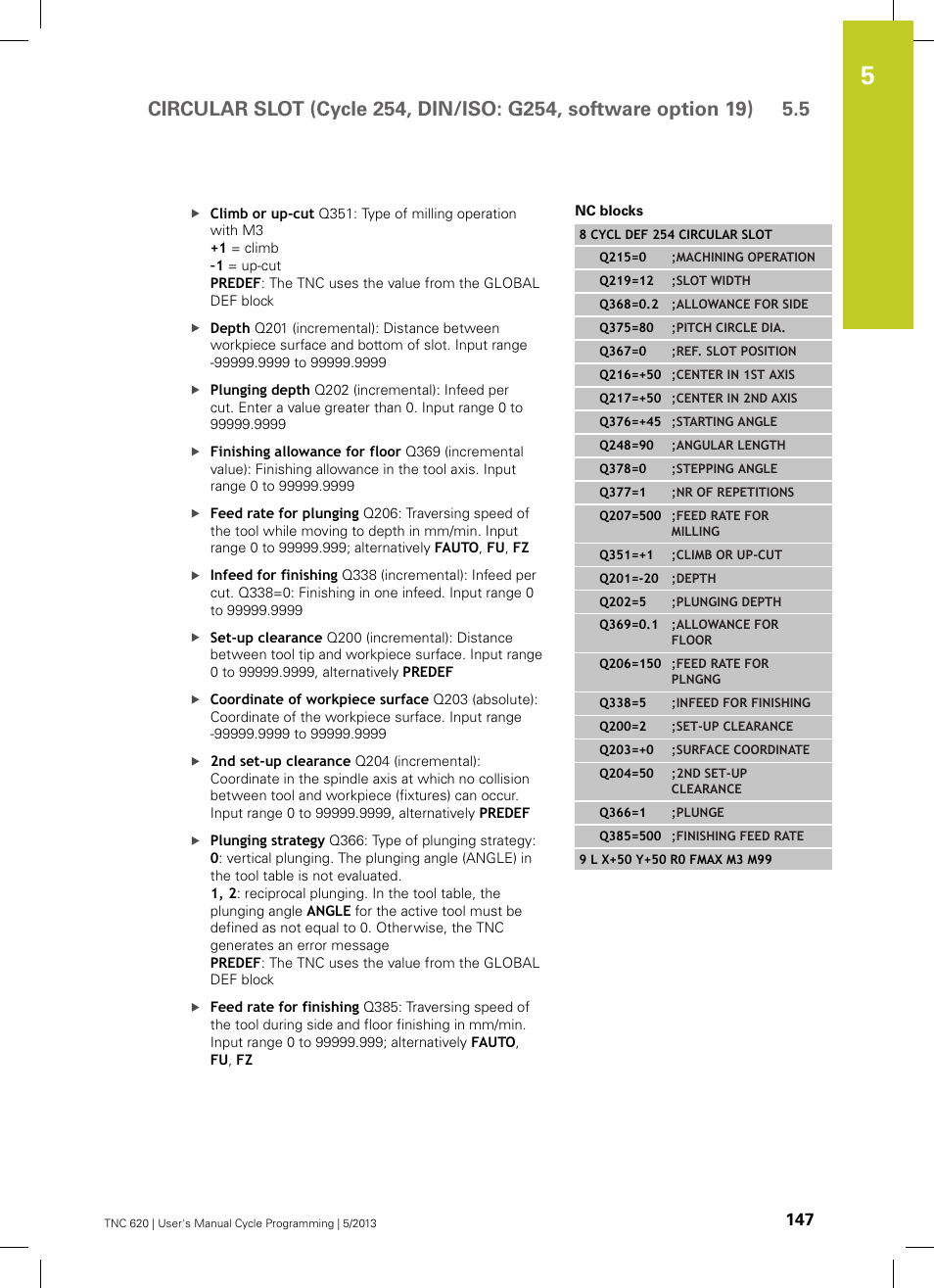 HEIDENHAIN TNC 620 (34056x-04) Cycle programming User Manual | Page 147 / 468
