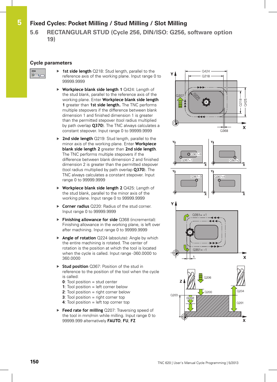 Cycle parameters | HEIDENHAIN TNC 620 (34056x-04) Cycle programming User Manual | Page 150 / 468