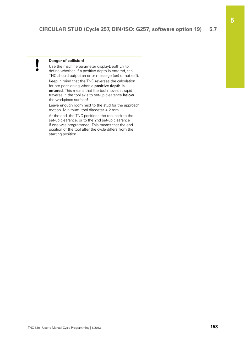 HEIDENHAIN TNC 620 (34056x-04) Cycle programming User Manual | Page 153 / 468