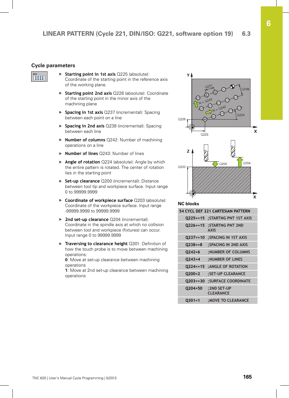 Cycle parameters | HEIDENHAIN TNC 620 (34056x-04) Cycle programming User Manual | Page 165 / 468