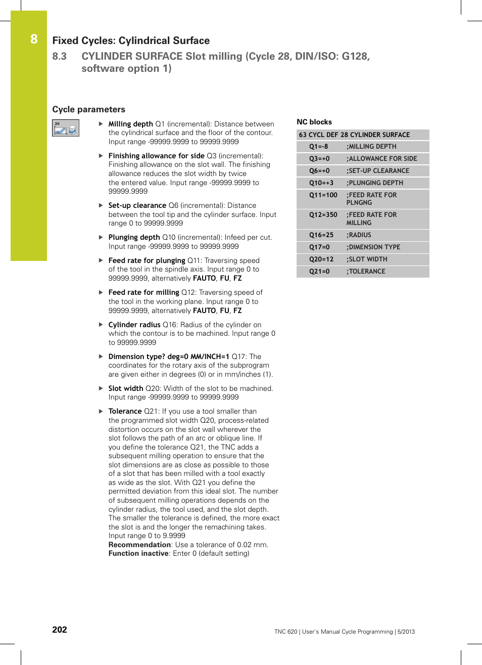 Cycle parameters | HEIDENHAIN TNC 620 (34056x-04) Cycle programming User Manual | Page 202 / 468
