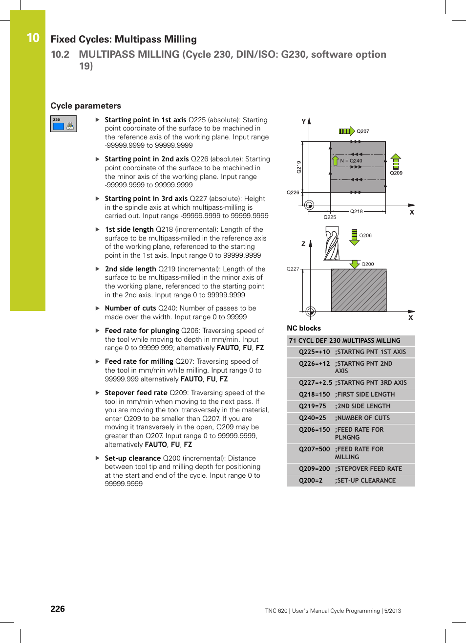 Cycle parameters | HEIDENHAIN TNC 620 (34056x-04) Cycle programming User Manual | Page 226 / 468