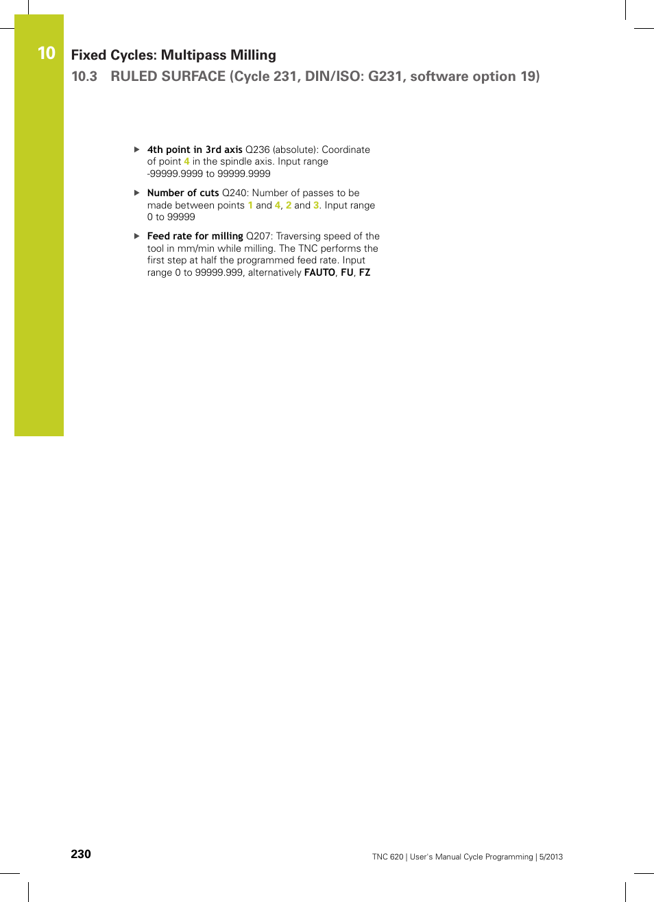 HEIDENHAIN TNC 620 (34056x-04) Cycle programming User Manual | Page 230 / 468