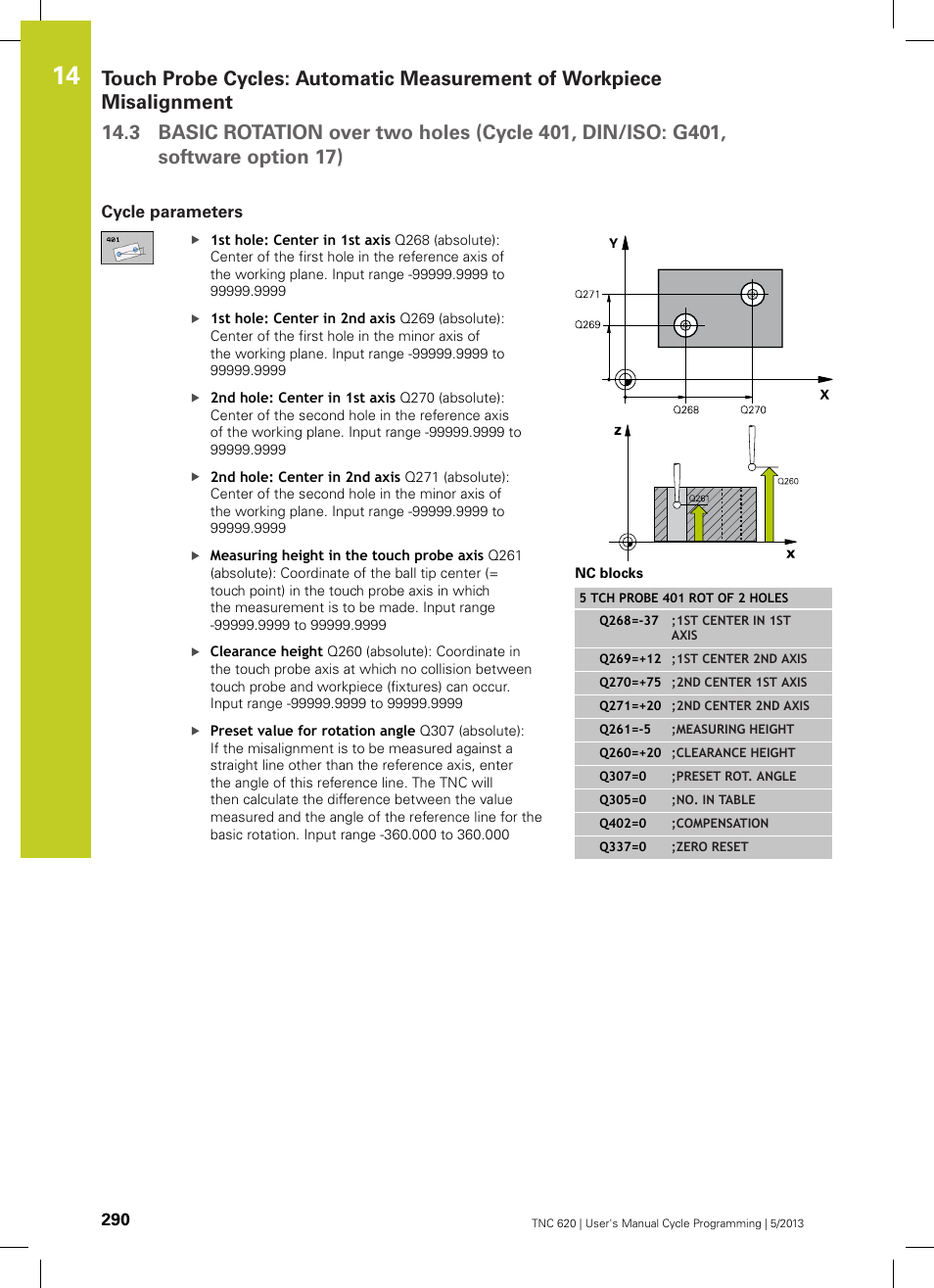 Cycle parameters | HEIDENHAIN TNC 620 (34056x-04) Cycle programming User Manual | Page 290 / 468