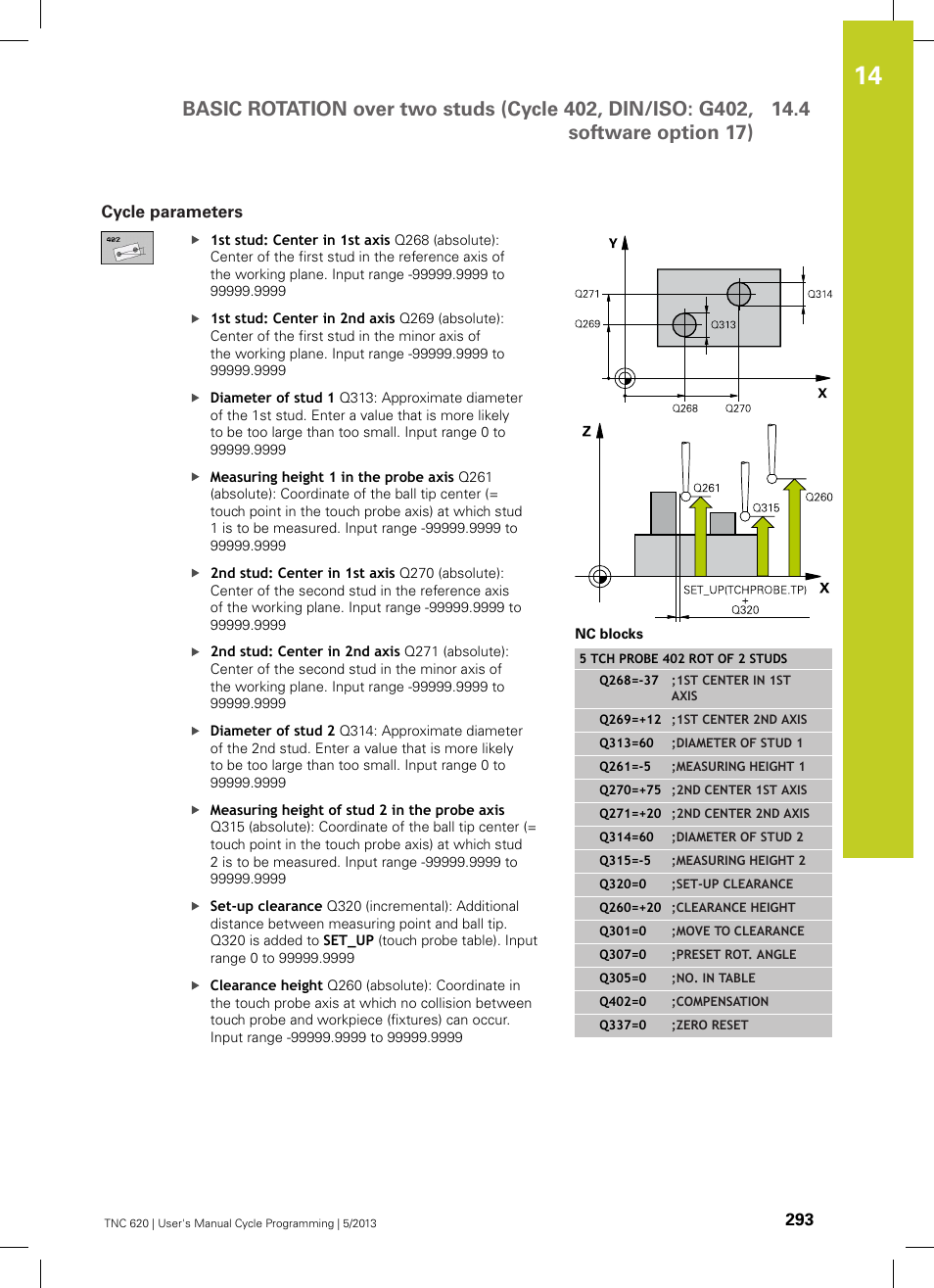 Cycle parameters | HEIDENHAIN TNC 620 (34056x-04) Cycle programming User Manual | Page 293 / 468
