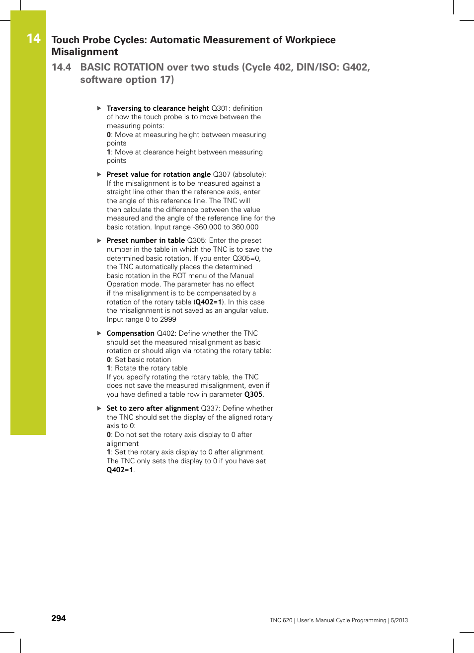 HEIDENHAIN TNC 620 (34056x-04) Cycle programming User Manual | Page 294 / 468