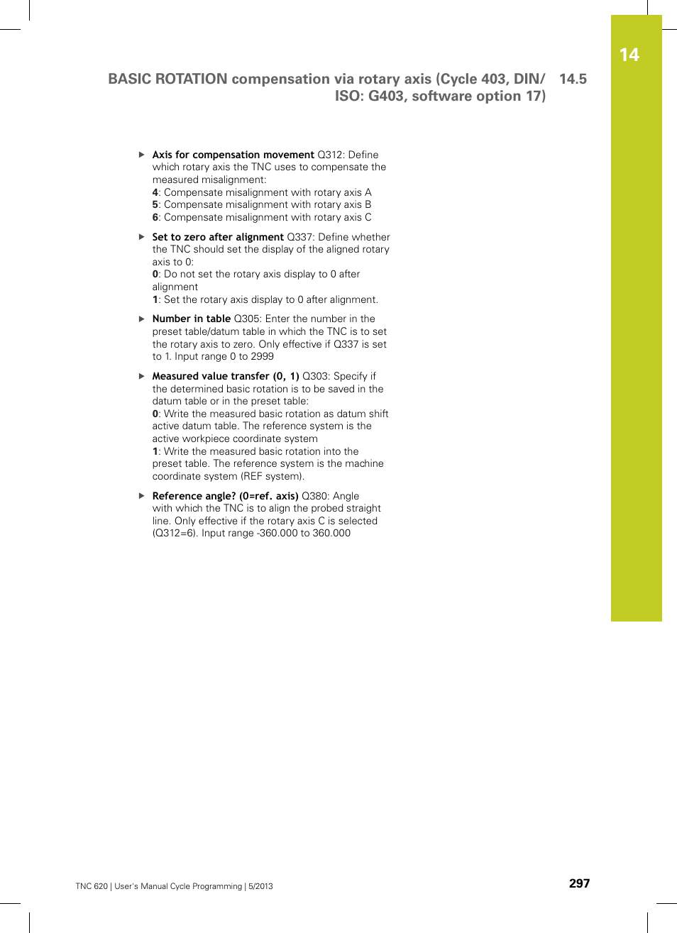 HEIDENHAIN TNC 620 (34056x-04) Cycle programming User Manual | Page 297 / 468