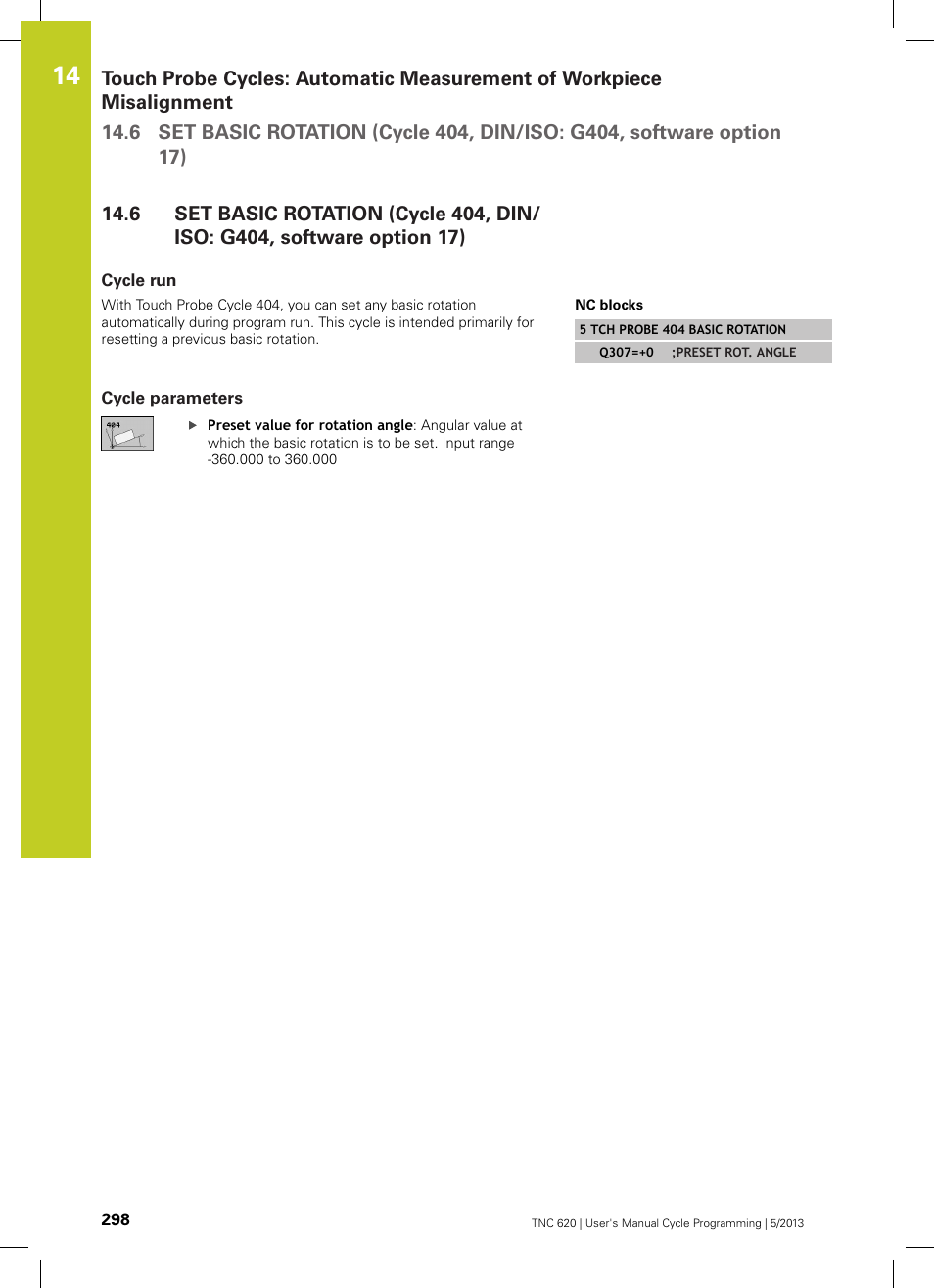 Cycle run, Cycle parameters | HEIDENHAIN TNC 620 (34056x-04) Cycle programming User Manual | Page 298 / 468