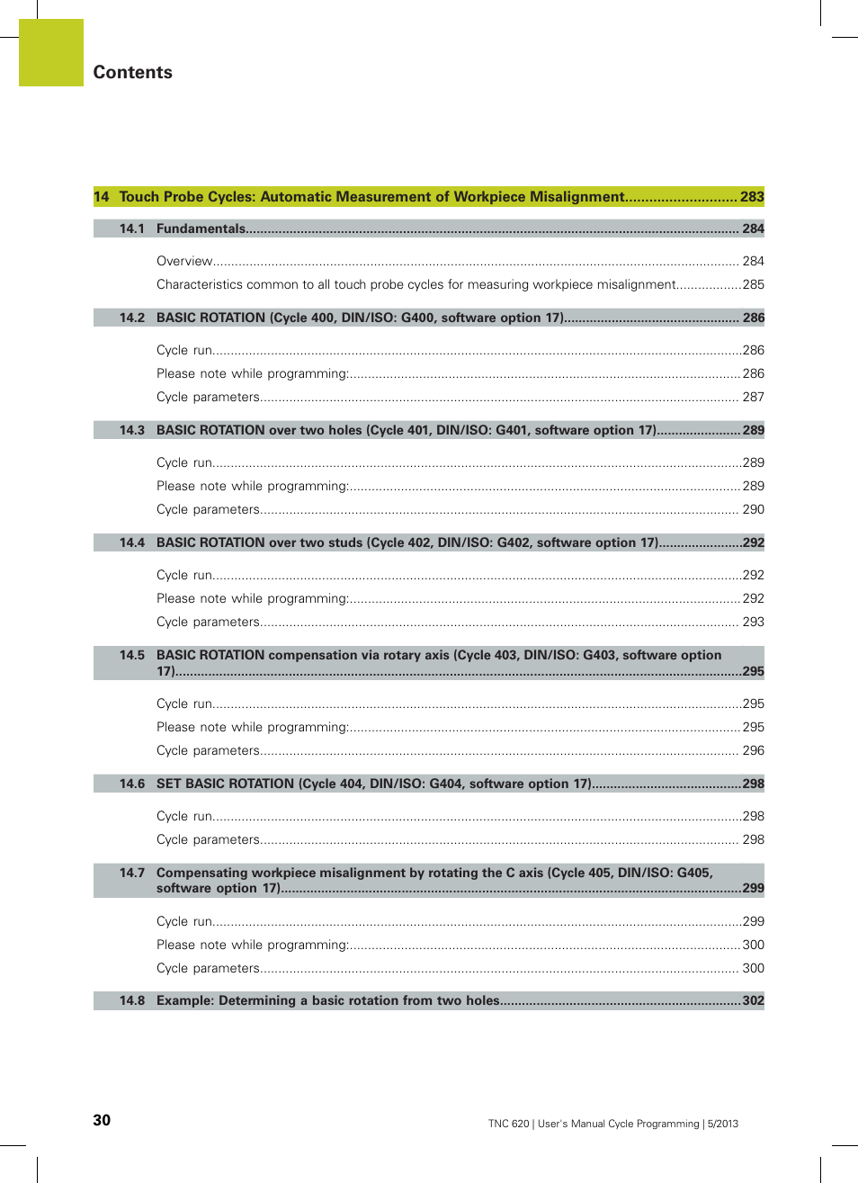 HEIDENHAIN TNC 620 (34056x-04) Cycle programming User Manual | Page 30 / 468
