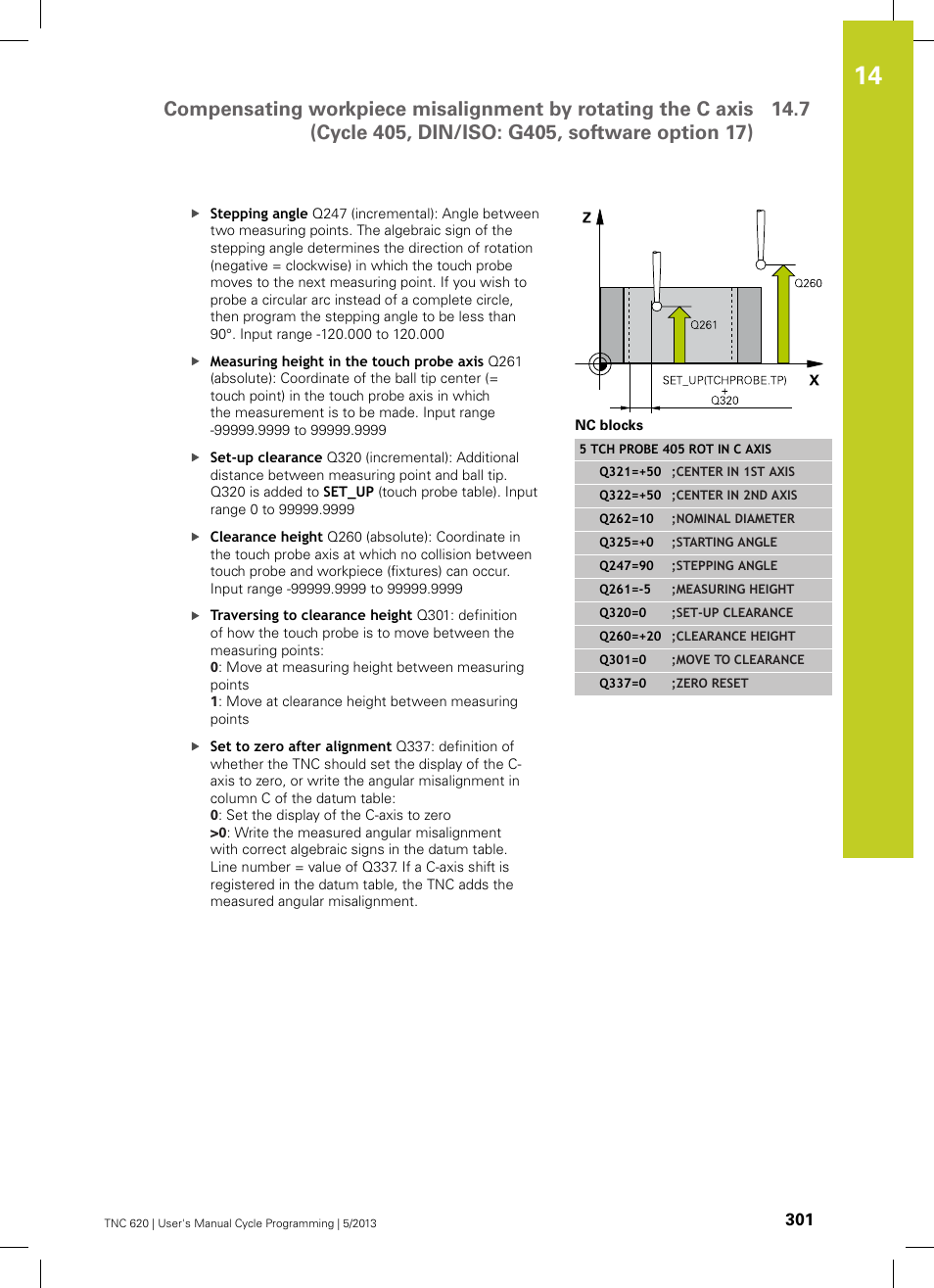 HEIDENHAIN TNC 620 (34056x-04) Cycle programming User Manual | Page 301 / 468
