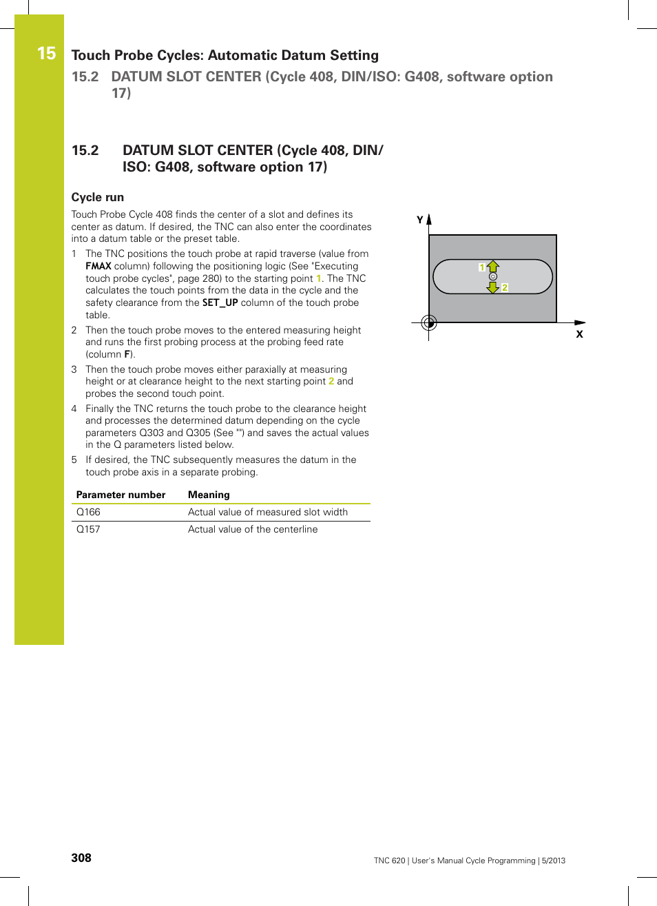 Cycle run | HEIDENHAIN TNC 620 (34056x-04) Cycle programming User Manual | Page 308 / 468