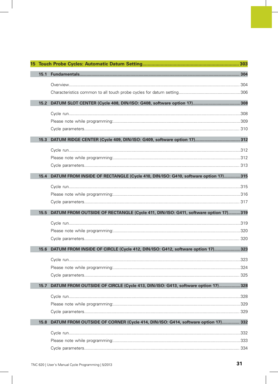 HEIDENHAIN TNC 620 (34056x-04) Cycle programming User Manual | Page 31 / 468