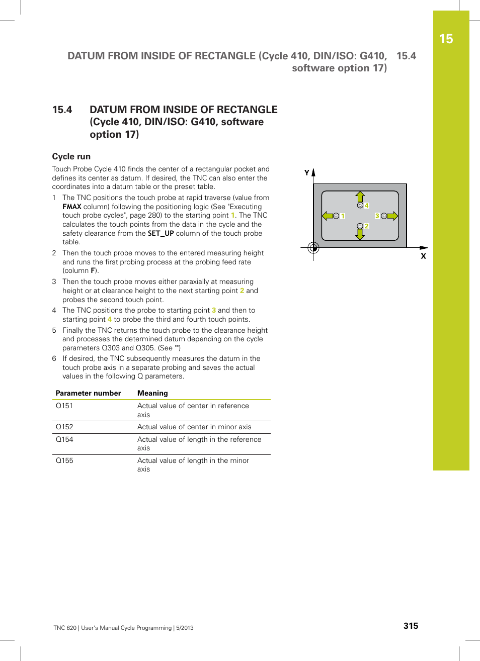 Cycle run | HEIDENHAIN TNC 620 (34056x-04) Cycle programming User Manual | Page 315 / 468
