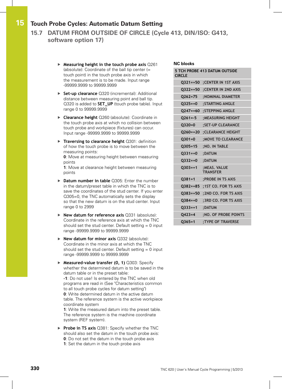 HEIDENHAIN TNC 620 (34056x-04) Cycle programming User Manual | Page 330 / 468