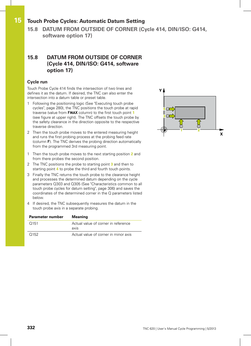 Cycle run | HEIDENHAIN TNC 620 (34056x-04) Cycle programming User Manual | Page 332 / 468